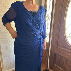 Women's Formal Blue Evening Dress Size 24W
